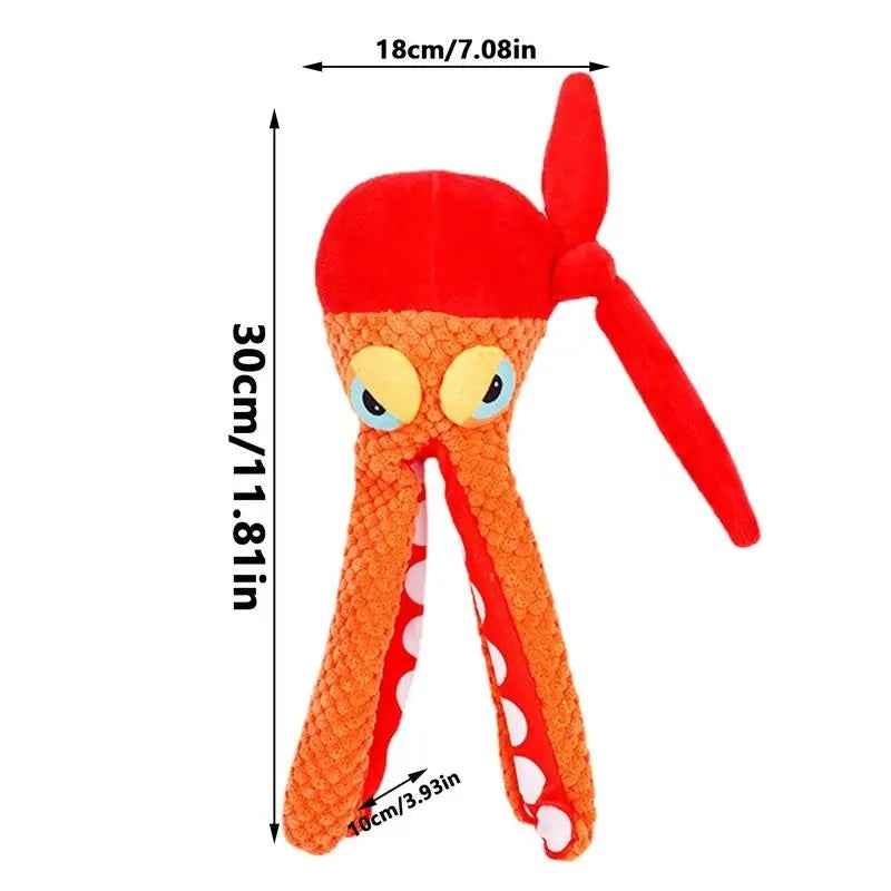 Poulpe Peluche Grinçant pour Chien : Jouet Doux et Ludique